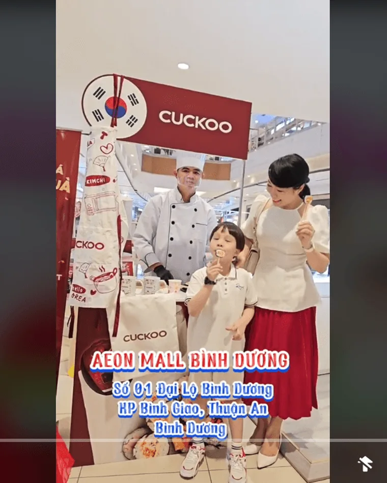 Hoạt động on-ground CUCKOO tại AEON Mall Bình Dương trên TikTok