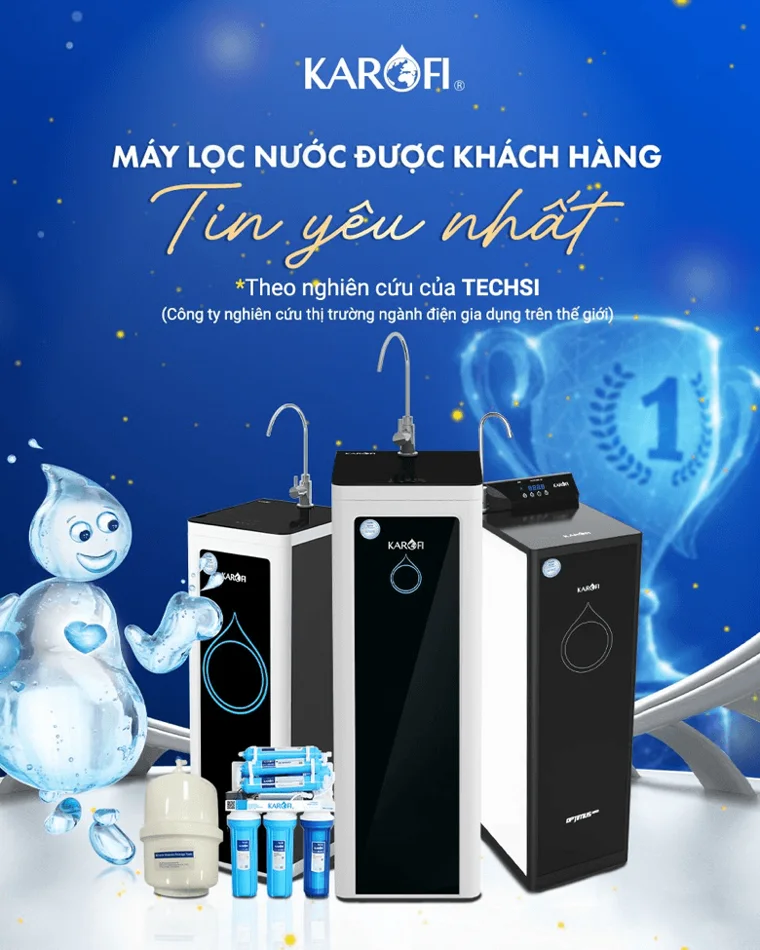 Key visual chiến dịch Karofi - máy lọc nước được khách hàng tin yêu nhất