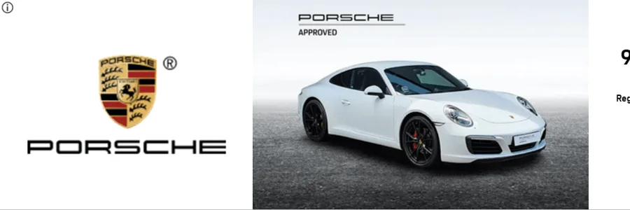Quảng cáo động Porsche Approved lấy thông số xe theo thời gian thực